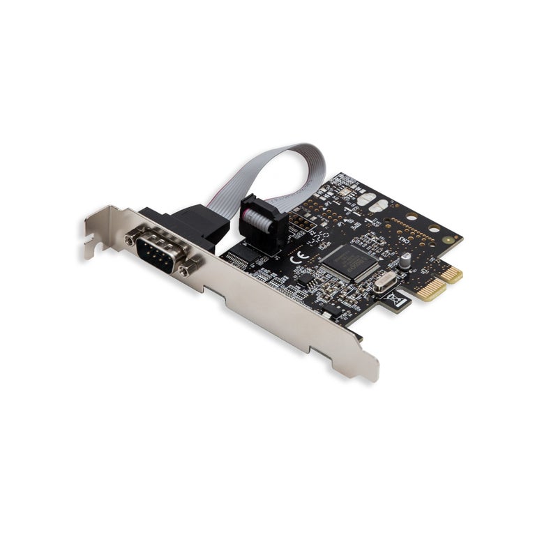 Syba Single Port PCI Express x1 RS232 Serial Adapter Card - PCIe RS232 Serial Host Controller to Single Serial DB9 Port - Image 1